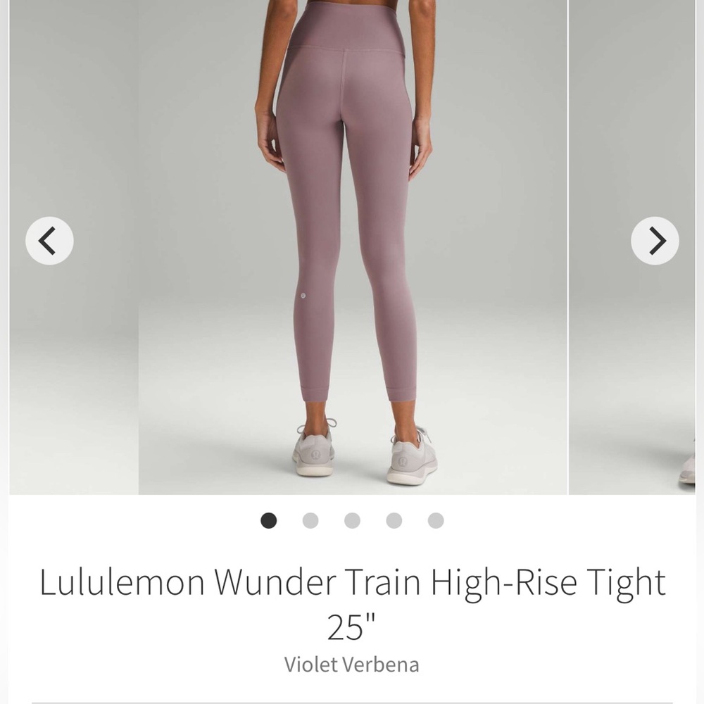 Lululemon Wunder Train High-Rise Tight 25" in Violet verbena